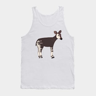 Okapi Side View - Cartoon Tank Top